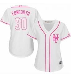 Womens Majestic New York Mets 30 Michael Conforto Authentic White Fashion Cool Base MLB Jersey Womens Majestic New York Mets 30 Michael Conforto Authentic White Fashion Cool Base MLB Jersey