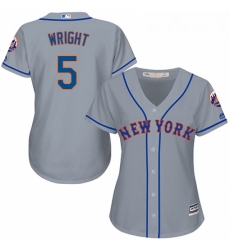 Womens Majestic New York Mets 5 David Wright Authentic Grey Road Cool Base MLB Jersey Womens Majestic New York Mets 5 David Wright Authentic Grey Road Cool Base MLB Jersey