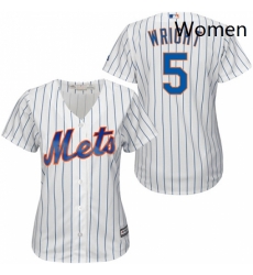 Womens Majestic New York Mets 5 David Wright Authentic WhiteBlue Strip MLB Jersey Womens Majestic New York Mets 5 David Wright Authentic WhiteBlue Strip MLB Jersey