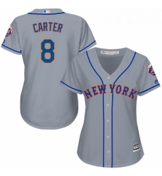 Womens Majestic New York Mets 8 Gary Carter Replica Grey Road Cool Base MLB Jersey Womens Majestic New York Mets 8 Gary Carter Replica Grey Road Cool Base MLB Jersey