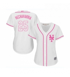 Womens New York Mets 25 Adeiny Hechavarria Authentic White Fashion Cool Base Baseball Jersey Womens New York Mets 25 Adeiny Hechavarria Authentic White Fashion Cool Base Baseball Jersey