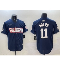 Men New York Yankees 11 Anthony Volpe Navy Bronx Graffiti Vapor Limited Stitched Baseball Jersey Men New York Yankees 11 Anthony Volpe Navy Bronx Graffiti Vapor Limited Stitched Baseball Jersey