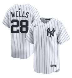 Men New York Yankees 28 Austin Wells White 2025 Home Limited Stitched Baseball Jersey Men New York Yankees 28 Austin Wells White 2025 Home Limited Stitched Baseball Jersey