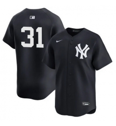 Men New York Yankees 31 Cam Schlittler Navy 2026 Alternate Limited Stitched Baseball Jersey Men New York Yankees 31 Cam Schlittler Navy 2026 Alternate Limited Stitched Baseball Jersey
