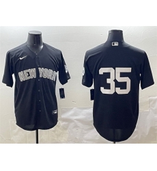 Men New York Yankees 35 Cody Bellinger Black Cool Base Stitched Baseball Jersey Men New York Yankees 35 Cody Bellinger Black Cool Base Stitched Baseball Jersey