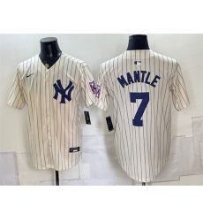 Men New York Yankees 7 Mickey Mantle Cream 2026 Field of Dreams Stadium Stitched Baseball Jersey Men New York Yankees 7 Mickey Mantle Cream 2026 Field of Dreams Stadium Stitched Baseball Jersey