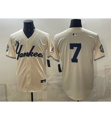 Men New York Yankees 7 Mickey Mantle Cream Limited Stitched Baseball Jersey Men New York Yankees 7 Mickey Mantle Cream Limited Stitched Baseball Jersey