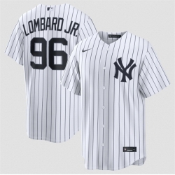 Men New York Yankees  96 George Lombard Jr White Home Limited Stitched Baseball Jersey
