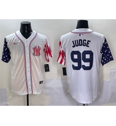 Men New York Yankees 99 Aaron Judge White American Style Limited Stitched Baseball Jersey