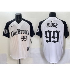 Men New York Yankees 99 Aaron Judge White Black  27Gothic Legacy Edition 27 Vapor Premier Limited Stitched Baseball Jersey