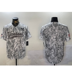 Men New York Yankees Blank 2024 Arctic Camo Stitched Baseball Jersey