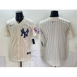 Men New York Yankees Blank Cream 2026 Field of Dreams Stadium Stitched Baseball Jersey