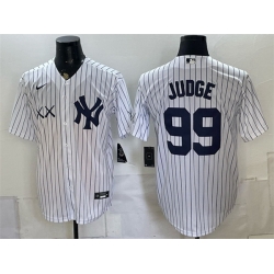 Men New York Yankees x KAWS  99 Aaron Judge White Stadium Stitched Baseball Jersey
