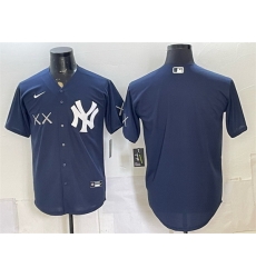 Men New York Yankees x KAWS Navy Stadium Stitched Baseball Jersey Men New York Yankees x KAWS Navy Stadium Stitched Baseball Jersey