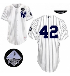 Mens Majestic New York Yankees 42 Mariano Rivera Replica White GMS The Boss MLB Jersey