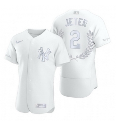 Yankees 2 Derek Jeter White Nike Flexbase Fashion Jersey