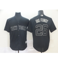 Yankees 26 DJ LeMahieu Big Fundy Black 2019 Players 27 Weekend Player Jersey