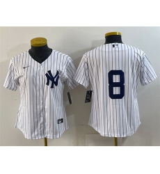 Women New York Yankees 8 Yogi Berra White Stitched Baseball Jersey Women New York Yankees 8 Yogi Berra White Stitched Baseball Jersey