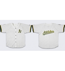 Men Oakland Athletics Blank White 90s Stitched Jersey