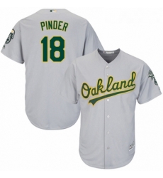 Youth Majestic Oakland Athletics 18 Chad Pinder Replica Grey Road Cool Base MLB Jersey Youth Majestic Oakland Athletics 18 Chad Pinder Replica Grey Road Cool Base MLB Jersey