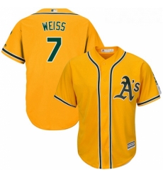 Youth Majestic Oakland Athletics 7 Walt Weiss Authentic Gold Alternate 2 Cool Base MLB Jersey Youth Majestic Oakland Athletics 7 Walt Weiss Authentic Gold Alternate 2 Cool Base MLB Jersey