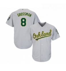 Youth Oakland Athletics 8 Robbie Grossman Replica Grey Road Cool Base Baseball Jersey Youth Oakland Athletics 8 Robbie Grossman Replica Grey Road Cool Base Baseball Jersey