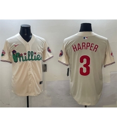 Men Philadelphia Phillies 3 Bryce Harper Cream Phanatic Limited Stitched Jersey Men Philadelphia Phillies 3 Bryce Harper Cream Phanatic Limited Stitched Jersey