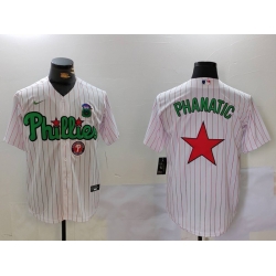 Men Philadelphia Phillies Phanatic White Green Cool Base Stitched Jersey 1