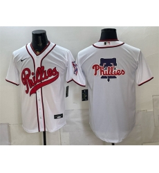 Men Philadelphia Phillies Team Big Logo White 2026 Field of Dreams Stadium Stitched Baseball Jersey Men Philadelphia Phillies Team Big Logo White 2026 Field of Dreams Stadium Stitched Baseball Jersey