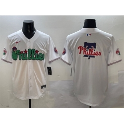 Men Philadelphia Phillies Team Big Logo White Phanatic Limited Stitched Jersey 1