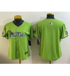 Women Philadelphia Phillies Blank Light Green Phanatic Limited Stitched Jersey Women Philadelphia Phillies Blank Light Green Phanatic Limited Stitched Jersey
