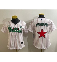 Women Philadelphia Phillies Phanatic White Green Stitched Baseball Jersey