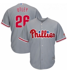 Youth Majestic Philadelphia Phillies 26 Chase Utley Authentic Grey Road Cool Base MLB Jersey Youth Majestic Philadelphia Phillies 26 Chase Utley Authentic Grey Road Cool Base MLB Jersey