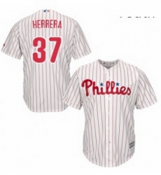 Youth Majestic Philadelphia Phillies 37 Odubel Herrera Replica WhiteRed Strip Home Cool Base MLB Jersey Youth Majestic Philadelphia Phillies 37 Odubel Herrera Replica WhiteRed Strip Home Cool Base MLB Jersey