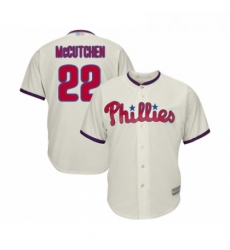 Youth Philadelphia Phillies 22 Andrew McCutchen Replica Cream Alternate Cool Base Baseball Jersey Youth Philadelphia Phillies 22 Andrew McCutchen Replica Cream Alternate Cool Base Baseball Jersey