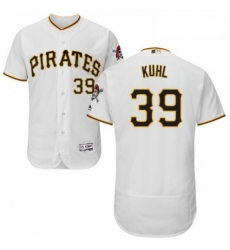 Mens Majestic Pittsburgh Pirates 39 Chad Kuhl White Home Flex Base Authentic Collection MLB Jersey