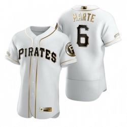 Pittsburgh Pirates 6 Starling Marte White Nike Mens Authentic Golden Edition MLB Jersey