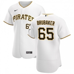 Pittsburgh Pirates 65 JT Brubaker Men Nike White Home 2020 Authentic Player MLB Jersey