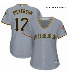 Womens Majestic Pittsburgh Pirates 12 Corey Dickerson Replica Grey Road Cool Base MLB Jersey Womens Majestic Pittsburgh Pirates 12 Corey Dickerson Replica Grey Road Cool Base MLB Jersey