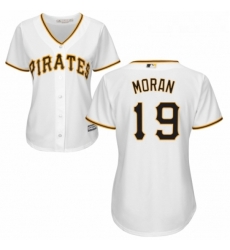 Womens Majestic Pittsburgh Pirates 19 Colin Moran Authentic White Home Cool Base MLB Jersey Womens Majestic Pittsburgh Pirates 19 Colin Moran Authentic White Home Cool Base MLB Jersey