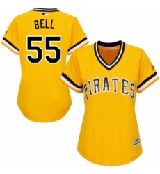Womens Majestic Pittsburgh Pirates 55 Josh Bell Authentic Gold Alternate Cool Base MLB Jersey Womens Majestic Pittsburgh Pirates 55 Josh Bell Authentic Gold Alternate Cool Base MLB Jersey