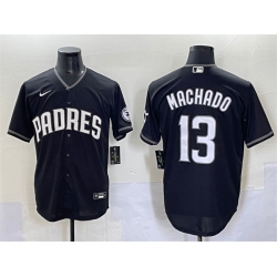 Men San Diego Padres 13 Manny Machado Black Stitched Baseball Jersey