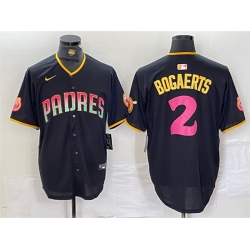 Men San Diego Padres 2 Xander Bogaerts Black Cool Base Stitched Baseball Jersey