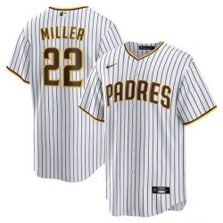 Men San Diego Padres 22 Mason Miller White Cool Base Stitched Baseball Jersey