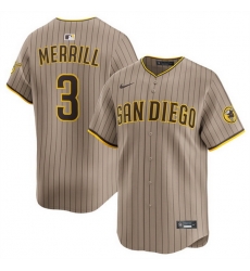 Men San Diego Padres 3 Jackson Merrill Tan 2024 Alternate Limited Stitched Baseball Jersey Men San Diego Padres 3 Jackson Merrill Tan 2024 Alternate Limited Stitched Baseball Jersey