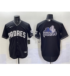 Men San Diego Padres Team Big Logo Black Stitched Baseball Jersey Men San Diego Padres Team Big Logo Black Stitched Baseball Jersey