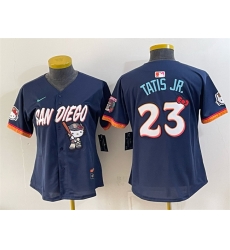 Women San Diego Padres X Hello Kitty Fernando Tatis Jr Obsidian 2026 City Connect Stadium Stitched Baseball Jersey Run Small Women San Diego Padres X Hello Kitty Fernando Tatis Jr Obsidian 2026 City Connect Stadium Stitched Baseball Jersey Run Small