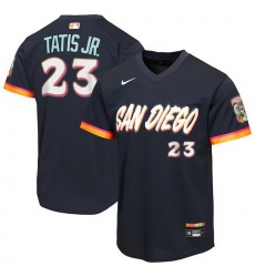 Youth San Diego Padres  Fernando Tatis Jr  Obsidian 2026 City Connect Stadium Stitched Baseball Jersey