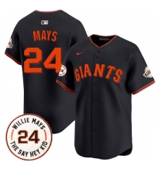 Men Nike San Francisco Giants Willie Mays #24 Black Cool Base Player MLB Jersey Men Nike San Francisco Giants Willie Mays #24 Black Cool Base Player MLB Jersey