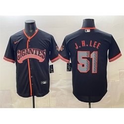 Men San Francisco Giants  51 Jung Hoo Lee Black 2026 Alternate Stadium Stitched Baseball Jersey